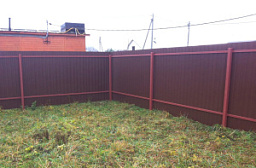 Забор из профлиста двухсторонний на загородный участок